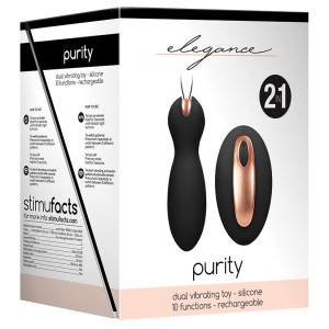 Elegance Purity Bullet With Vibrating Remote-black