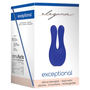 Elegance Exceptional Dual Motor Clitoral Stimulator- Blue