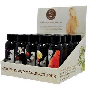 Earthly Body Edible Massage Oil 2oz Display Of 25