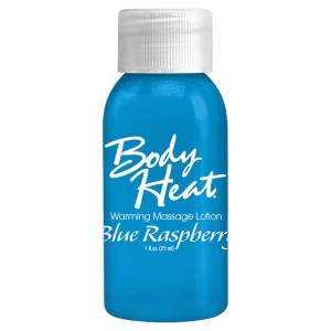 Body Heat Warming Massage Lotion-blue Raspberry 1oz