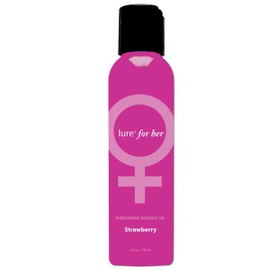 Lure For Her Pheromone Massage Oil-strawberry 4oz