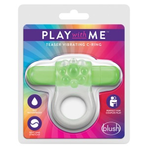 Play With Me Teaser Vibrating C-ring–green