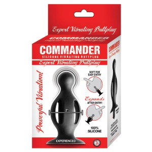 Commander Expert Vibrating Buttplug-black