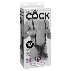 King Cock Hollow Strap On Suspender System-black 10    [regular Price 50.00]
