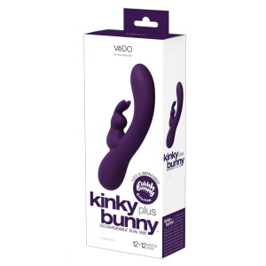 Vedo Kinky Bunny Plus Rechargeable Dual Vibe-deep Purple