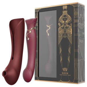 Zalo Queen Set G-spot Pulse Wave-wine Red