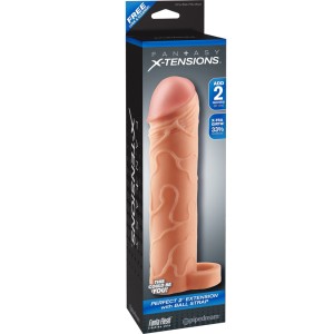 Fantasy X-tension Perfect 2-inch Extension With  Ball Strap Flesh