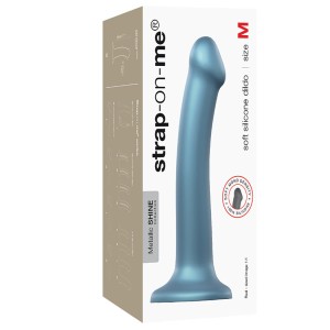 Strap On Me Mono Density Dildo Metallic-duck Blue