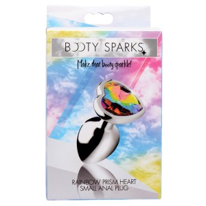 Booty Sparks Rainbow Prism Heart Anal Plug-small