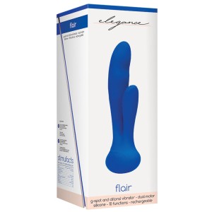 Elegance Flair G-spot And Clitoral Vibe-blue