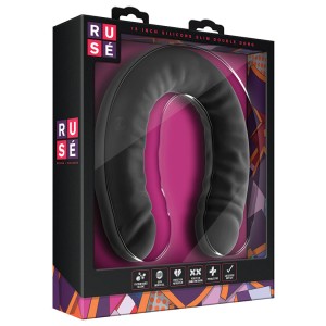 Ruse Silicone Double Headed Dildo-black 18