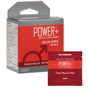 Power + With Yohimbe Delay Wipes For Men 10 Pack