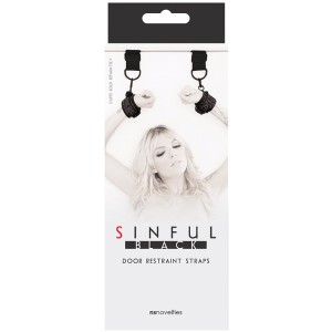 Sinful Door Restraint Straps-black