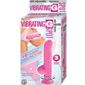 Vibrating G Spot With Adjustable Harness-pink