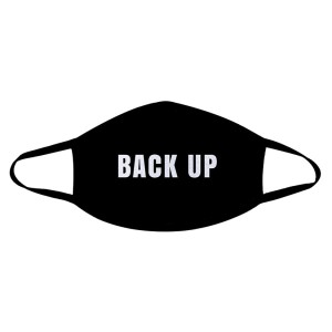 Neva Nude Back Up Mask-white Glitter On Black Mask