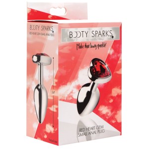 Booty Sparks Red Heart Gem Anal Plug-small