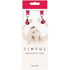 Sinful Door Restraint Straps-pink
