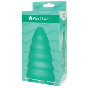 B-vibe Twist Texture Plug-green