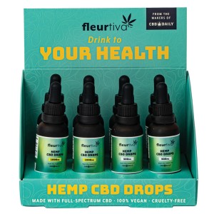 Fleurtiva Hemp Cbd Drops Display Of 8