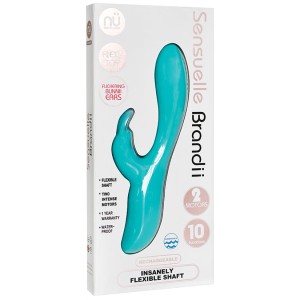 Sensuelle Brandii 10 Function  Double Motor Vibe-teal Blue