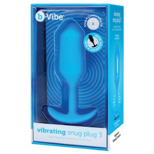 B-vibe Vibrating Snug Plug-blue L
