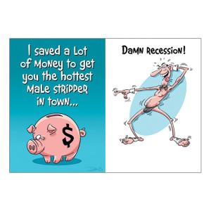Greeting Card Humor Damn Recession