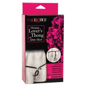 Vibrating Lovers Thong With Stroker Beads