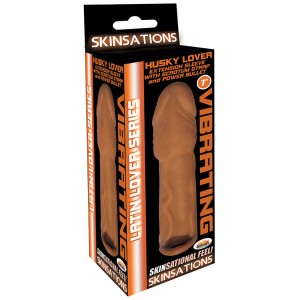 Skinsations Latin Lover Series Husky Lover 7 Inch Vibrating Brown