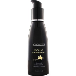 Aqua Vanilla Bean Flavored Water-based Intimate Lubricant 2 Oz.