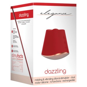 Elegance Dazzling Rotating Clitoral Stimulator-red
