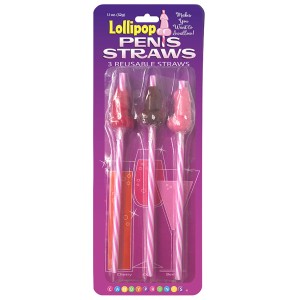 Candy Penis Straws 3pk