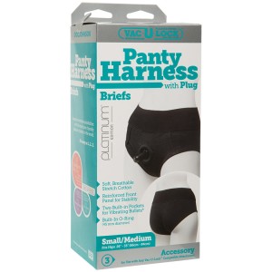 Vac- U- Lock Panty Harness With Plug Briefs S/ M