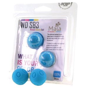 Maia Charlotte Silicone Kegel Balls-neon Blue