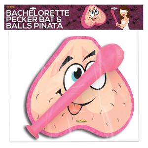 Bachelorette Pecker Bat & Balls Pinata