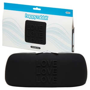 Happy Rabbit Love Storage Zip Bag-black Medium