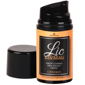 Lic-o-licious Throat Coating Oral Delight Cream-cinnabun 1.7oz