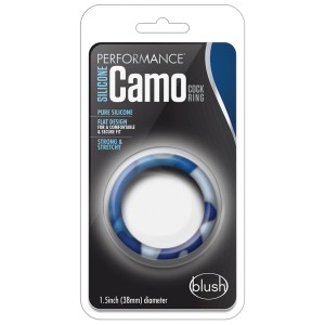 Performance Silicone Camo Cock Ring Blue  Camoflauge