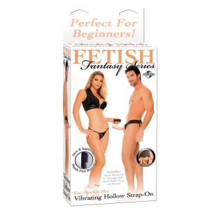 Fetish Fantasy Series For Him Or Her Vibrating Hollow Strap-on Flesh