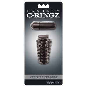 Fantasy C-ringz Vibrating Super Sleeve Black