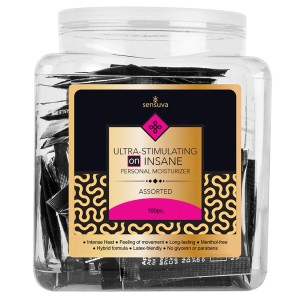 Sensuva Insane Personal Moisturizer Foil-assorted Tub Of 100