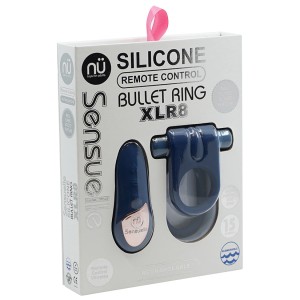 Sensuelle Silicone Remote Control Bullet Ring Xlr8-navy