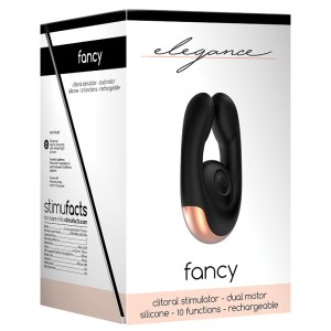 Elegance Fancy Dual Motor Clitoral Stimulator-black