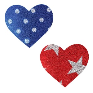 Neva Nude Nipztix Heart Wonder Woman-red/ Blue