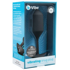 B-vibe Vibrating Snug Plug-black Xl