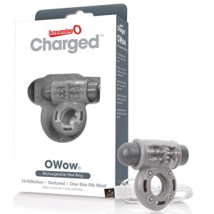 Charged Owow Rechargeable Vibe Ring Grey