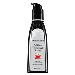 Aqua Peppermint Cocoa Flavored Water Based Lubricant 2 Oz.
