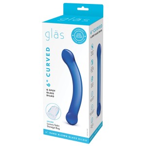 Glas 6 Curved G-spot Dildo-blue