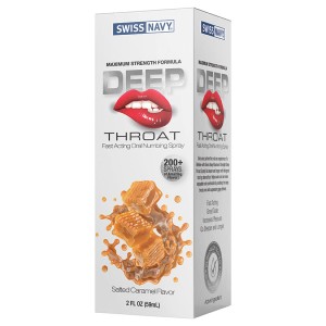 Swiss Navy Deep Throat Spray Salted Caramel 2oz Boxed