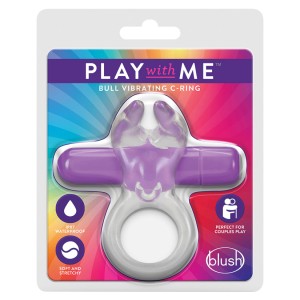 Play With Me Bull Vibrating C-ring-purple