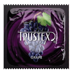 Trustex Flavored Condom-grape (bulk)